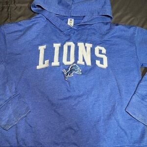 NFL Detroit Lions Women’s Medium‎ Blue Hoodie Team Sweatshirt